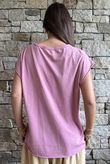  Classic Cotton Cap Sleeve Tee Rose